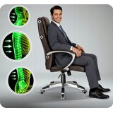 Sofotel 322-Uredska stolica tamno smeđa – ergonomska okretna stolica do 120 kg | shoptok.hr