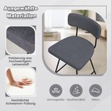  Set od 2 okretne barske stolice, tapecirane s naslonom i osloncem za noge, sive boje | shoptok.hr