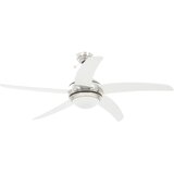  Ukrasni stropni ventilator sa svjetlom 128 cm bijeli | shoptok.hr