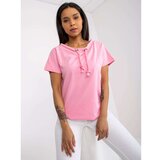 Fashion Hunters Antonine RUE PARIS pink short-sleeved blouse Cene