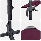 Roma Suncobran Crvena 286 x 284 x 265 cm Aluminij i poliester | Eponuda.com