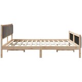 Okvir kreveta Smeđa i taupe 200 x 200 cm Masivna borovina | shoptok.hr