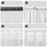Voile zavjese s džepovima za šipke 2 kom ružičaste | shoptok.hr