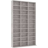 Cd Omarica za CD plošče betonsko siva 102x23x177,5cm iverna plošča | Shoptok.si