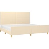  Okvir za krevet bez madraca krem 200x200 cm od tkanine | shoptok.hr