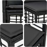  Set vanjskih sofa 10 pcs Crna i tamno siva Poliester | shoptok.hr