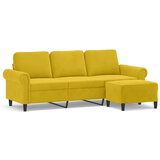  Trosjed s tabureom žuti 180 cm baršunasti | shoptok.hr