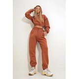 Trend Alacati Stili Ženski komplet duks i pantalone ALC-X12623, Smeđi Cene