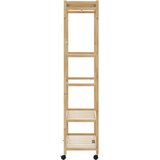  Stalak za odjeću s policama i kotačima 90x40x179,5 cm bambus | Eponuda.ba