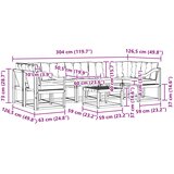  Set vanjskih sofa 8 kom. Bijela i krem | shoptok.hr