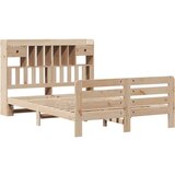 vidaXL Knjižna postelja brez vzmetnice 140x200 cm trdna borovina | Shoptok.si