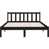  Posteljni okvir črn iz trdne borovine 140x190 cm, (20606181) | Shoptok.si