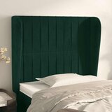  Uzglavlje s ušima tamnozeleno 103x23x118/128 cm baršunasto | shoptok.hr