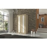 ADRK Drsna omara KAREN z lakobelom 120 cm - SONOMA-LAKIRANA BELA, VISOK SIJAJ Cene