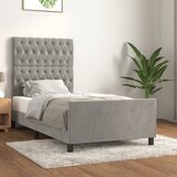  Okvir kreveta bez madraca svjetlosivi 90x200 cm baršunasti | shoptok.hr