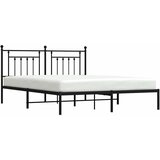  Metalni okvir za krevet s uzglavljem crni 183x213 cm | shoptok.hr