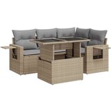 vidaXL 5-dijelni vrtni set sofa s jastucima bež od poliratana | shoptok.hr
