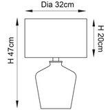 Endon 61149 - stona lampa waldorf 1xE27/10W/230V bakrena/crna | Eponuda.com
