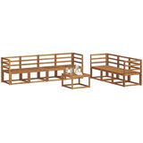  Set vanjskih sofa 8 pcs Prirodna Čvrsto drvo akacije | Eponuda.ba