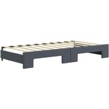  Dnevni krevet s pomoćnim ležajem bez madraca tamno siva 90x190 cm | shoptok.hr