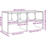  Stalak za cipele koji se može složiti bijeli 89,5x30x40 cm | shoptok.hr