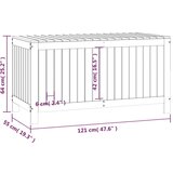  Kutija za pohranu crna 121x55x64 cm od masivne borovine | shoptok.hr