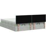  Krevet od pjene s madracem i LED-om Svjetlosiva 180 x 200 cm - Svjetlosiva 180 x 200 cm Dizajn s rombovima | shoptok.hr