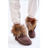 Boto Women's Suede Snow Boots With Fur Grey Alexa | Eponuda.ba
