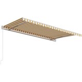 Tenda na automatsko uvlačenje 450 x 300 cm žuto-bijela | Eponuda.com