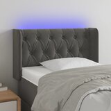  LED uzglavlje tamnosivo 83x16x78/88 cm baršunasto | shoptok.hr