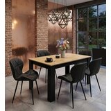 Mango stolica - crna eko koža / crne noge x 1 | shoptok.hr