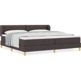 Box Spring Krevet s Madracem Tamnosmeđi 200x200 cm Tkanina | shoptok.hr