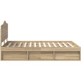  Konstrukcija postelje z vzglavjem Sonoma hrast 150 x 200 cm, (5000102296) | Shoptok.si