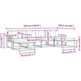  Set vanjskih sofa 6 kom. Prirodna i bež Smeđa 329 x 162,5 x 73 cm | shoptok.hr