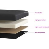 Sklopiva klupa za pohranu Siva 180 kg 80 L 77 x 38 x 38 cm PVC | shoptok.hr