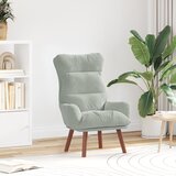 vidaXL OpUštajuća Fotelja Svijetlosiva Pliš | shoptok.hr