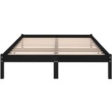vidaXL okvir za krevet od masivne borovine crni 140 x 190 cm | shoptok.hr