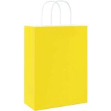  Papirnate vrećice 50 kom s ručkama žute 26x12x35 cm | shoptok.hr