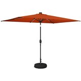 vidaXL Suncobran za vrt s LED svjetlima i postoljem 200 x 300 cm - Terakota 2 x 3 m | shoptok.hr