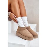 Boto Women's Suede Snow Boots On Platform Beige Nereviana | ePonuda.com