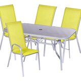 Olimp Sport Baštanska garnitura Pangani 4 stolice i sto žuta | ePonuda.com