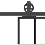 vidaXL Klizna vrata s okovom 102x205 cm ESG staklo i aluminij | shoptok.hr