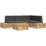  5 Komad Set vanjskih sofa Poliester Bijela | Eponuda.com
