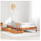 vidaXL Okvir kreveta bez madraca voštano smeđi 90 x 190 cm od borovine | shoptok.hr