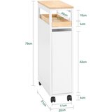 SoBuy kopalniški voziček nišna polica prostorsko varčen bela 20 cm, (5000009249) | Shoptok.si