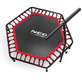Neo-Sport fitness trampolin s ručkom 127 cm – šesterokutni, crveni | shoptok.hr