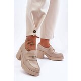 Boto Women's Leather Half-Boots on Heel Beige Dunadia | shoptok.hr