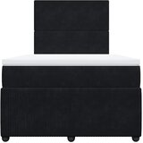  Krevet box spring s madracem crni 120 x 190 cm baršunasti | shoptok.hr