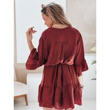 DStreet Sukienka letnia muślinowa LYVONNE bordowa | Shoptok.si