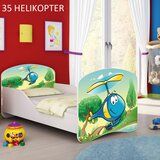  Dječji krevet ACMA s motivom 140x70 cm 35 Helikopter | shoptok.hr